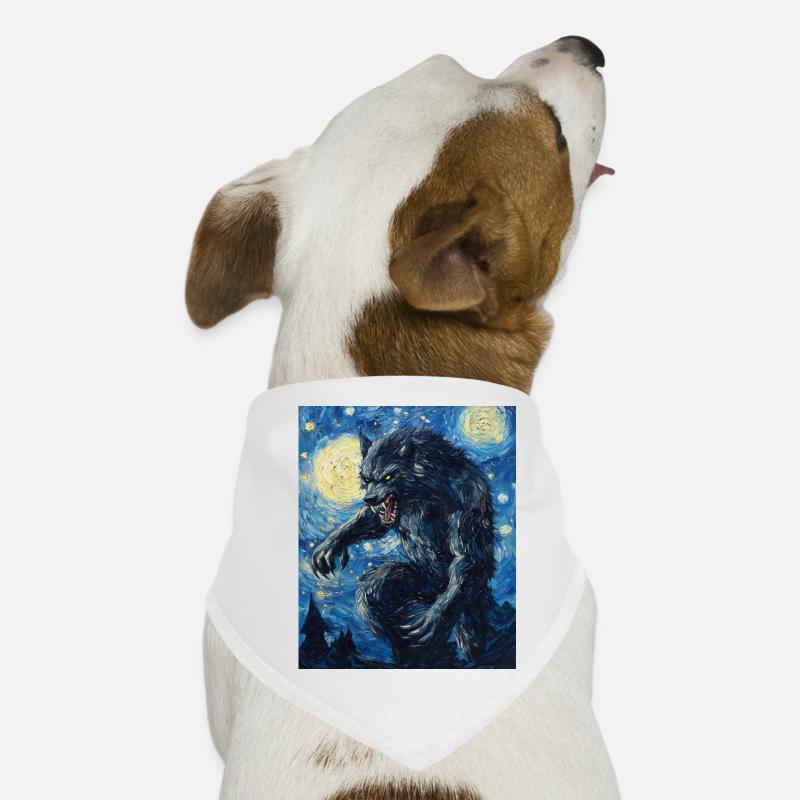 Werwolf Wolf Van Gogh Style Hunde-Bandana