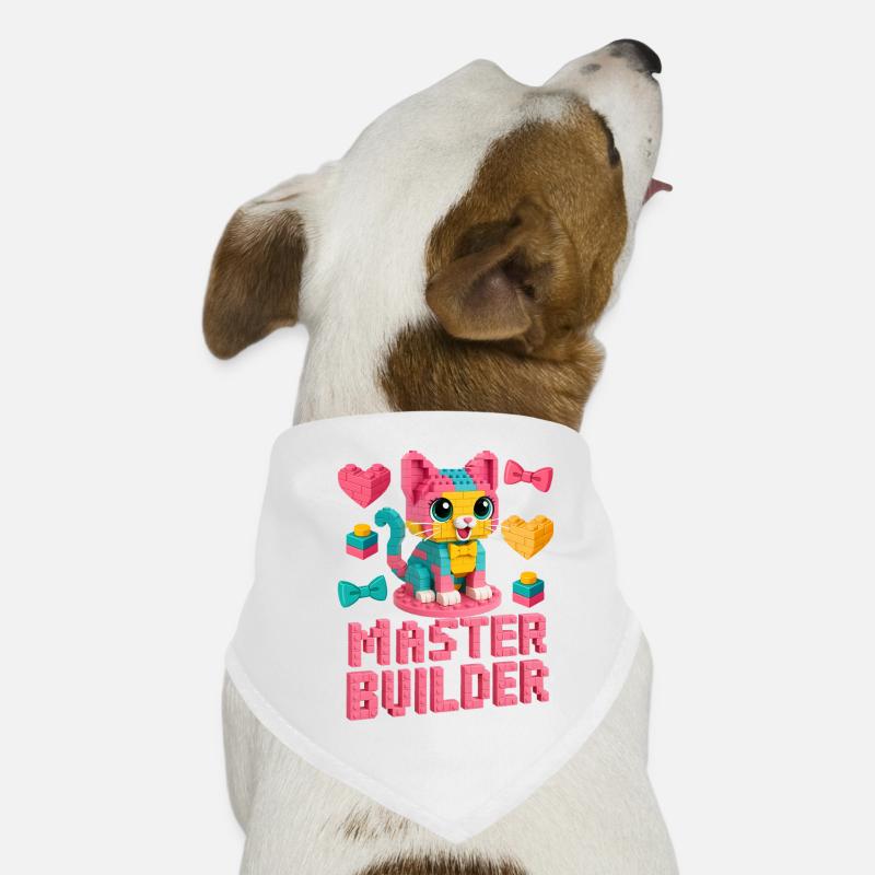 Maître constructeur créatif brique amoureux de la construction de blocs Bandana pour chien
