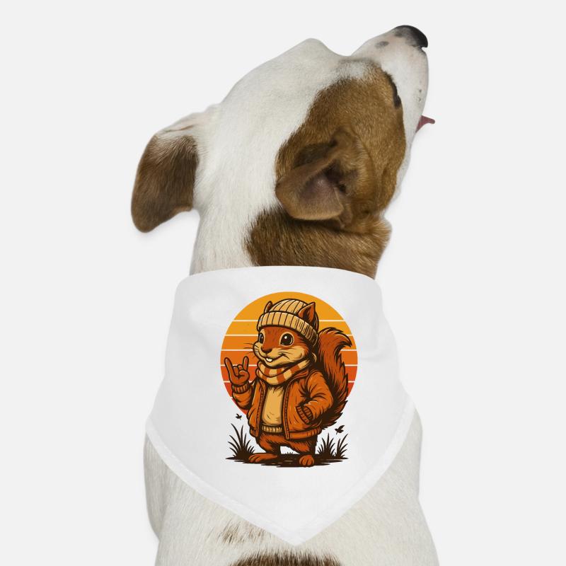 Écureuil cool au look rétro Bandana pour chien