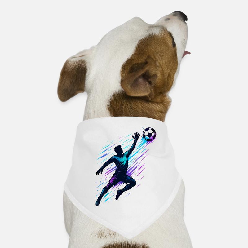 Fußball Torwart Parade Dynamische Aktion Hunde-Bandana