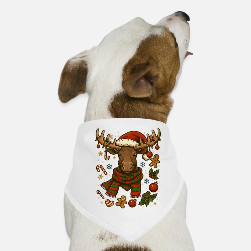L’orignal à Noël Bandana pour chien