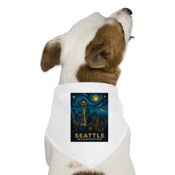 Seattle Washington - Hunde-Bandana - Weiß - Vorne