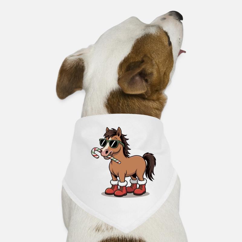 Cheval d’hiver dans le style canne d’orge Bandana pour chien