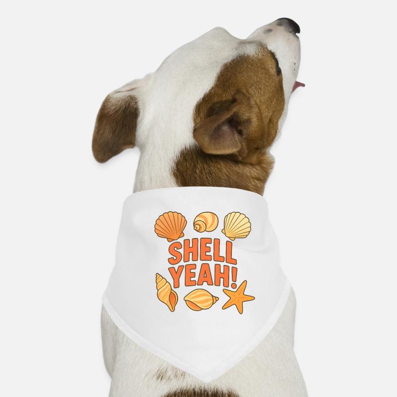 Shell Yeah! Muschel Strand Spruch Design Hunde-Bandana