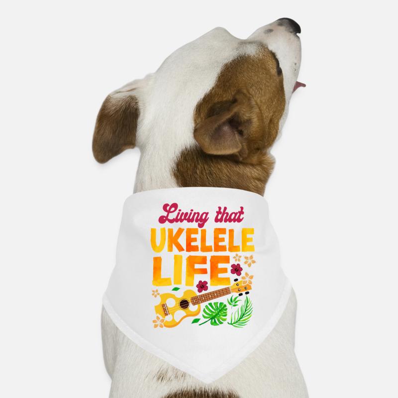Ukulélé hawaïen Uke vivant que ça Bandana pour chien