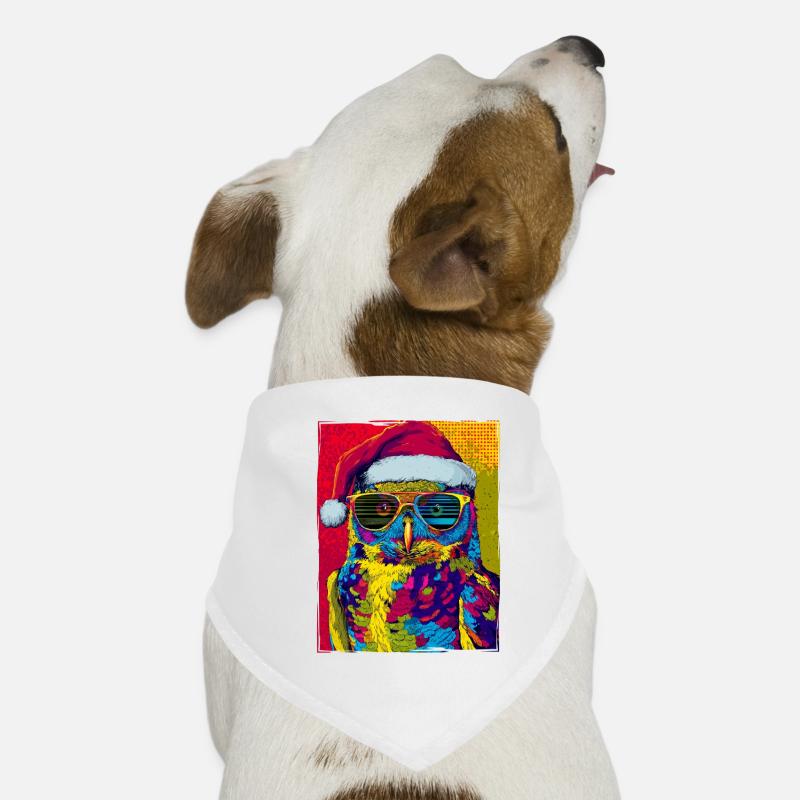 Portrait de Noël de la chouette Bandana pour chien