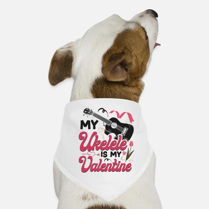 Valentines ukulélé hawaïen Bandana pour chien
