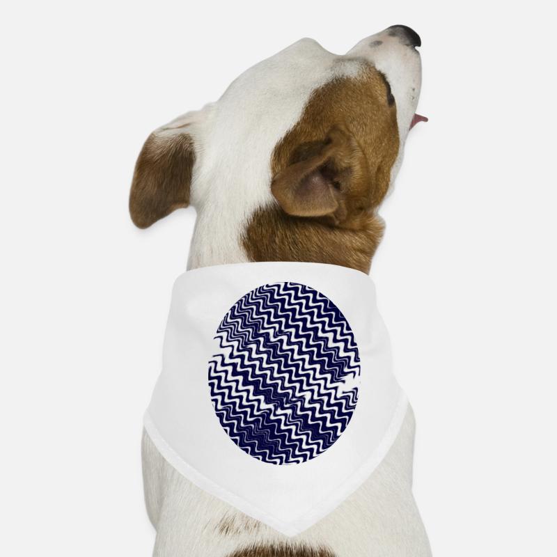 Azurian Zigzag Circle Pattern Dog Bandana