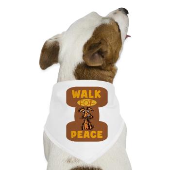Marsch für den Frieden  - Hunde-Bandana - Weiß - Vorne