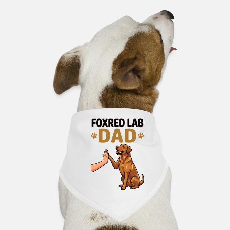 Papa labrador Fox Red – Un design de chien High Five Bandana pour chien