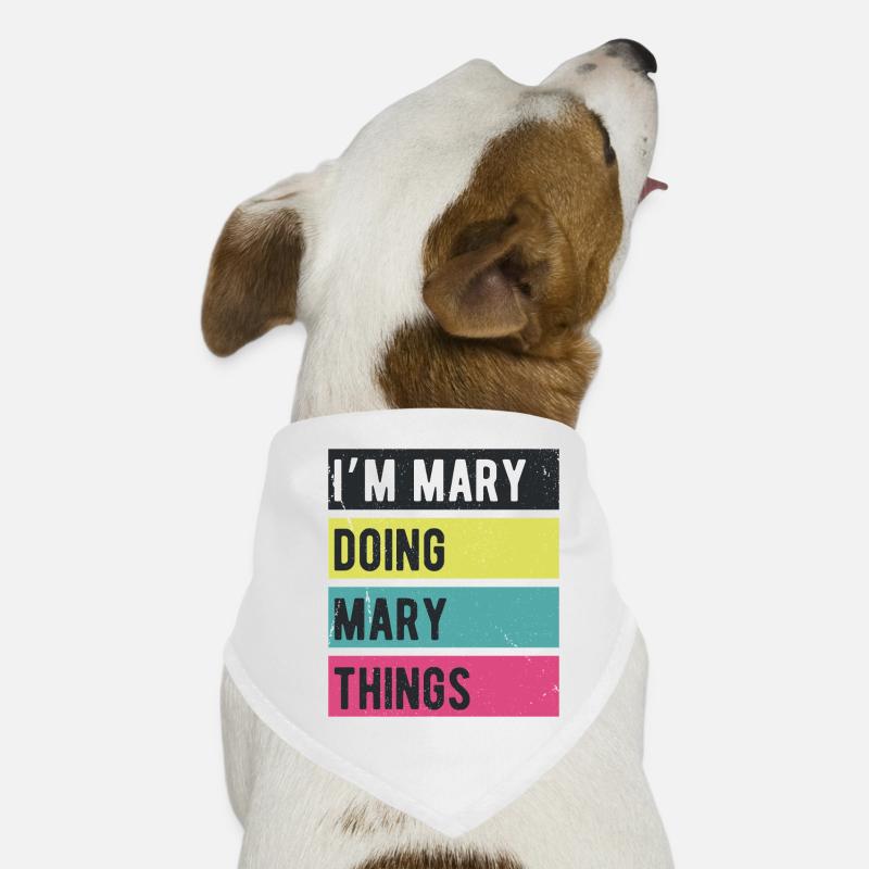 Ich bin Mary Doing Mary Things Retro Colors Hunde-Bandana