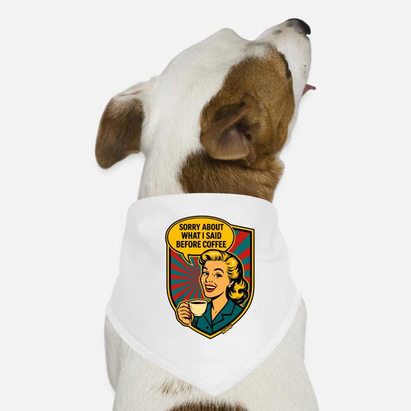 Bevor Kaffee – Retro Meme Hunde-Bandana