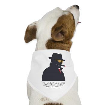 Noir-Silhouette mit Zigarre - Hunde-Bandana - Weiß - Vorne