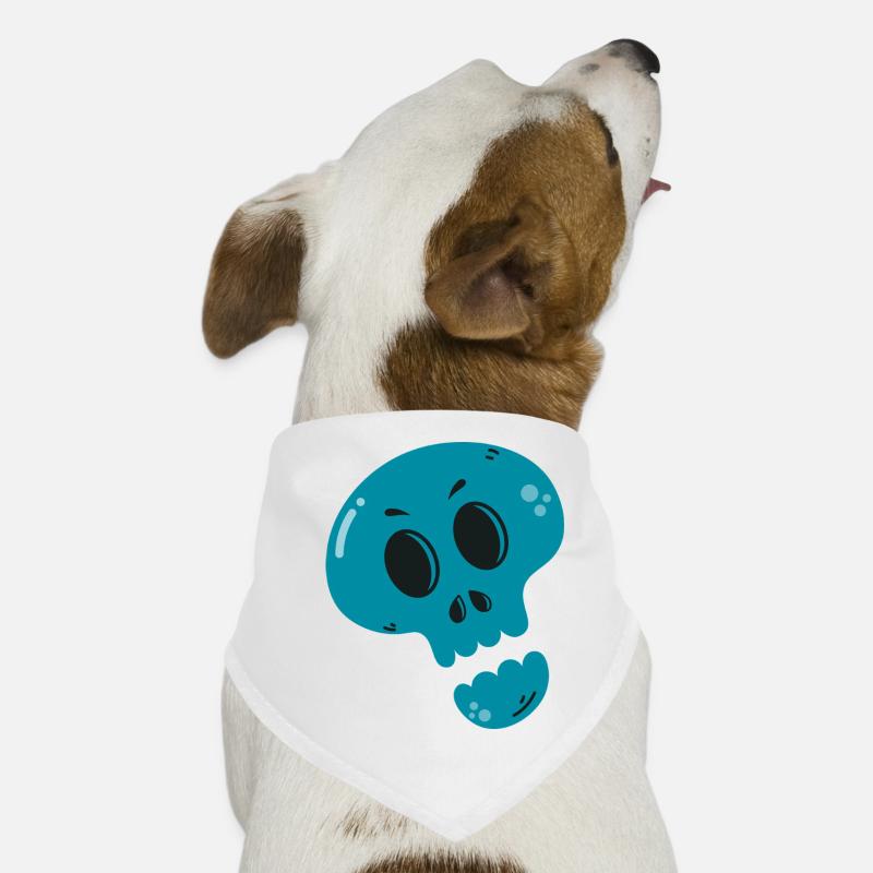 Geschmolzener Blauer Schädel Hunde-Bandana