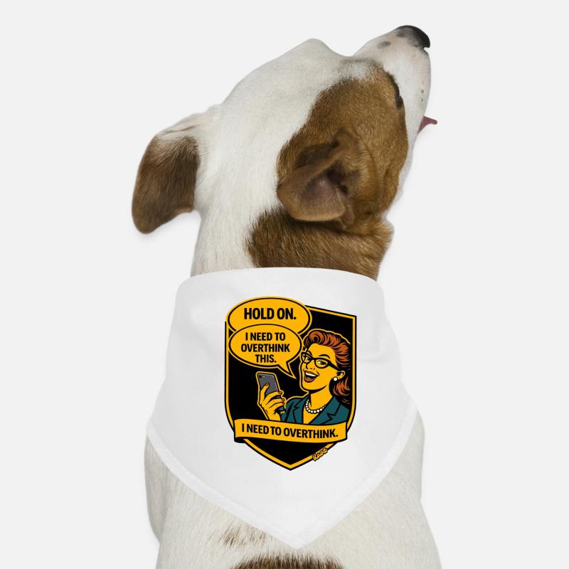 Retro Comic Rethinking - Overthinker Dog Bandana