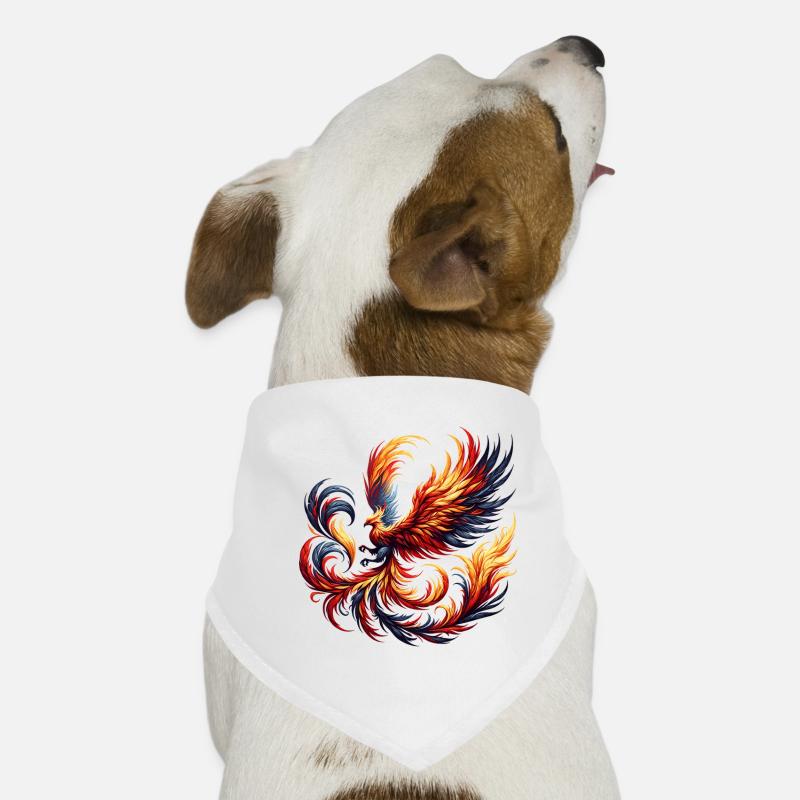 Phénix de Feu dans le Vortex de Flammes Bandana pour chien