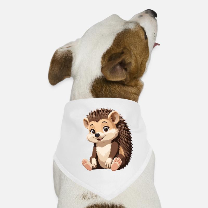 Cuddly hedgehog illustration Dog Bandana