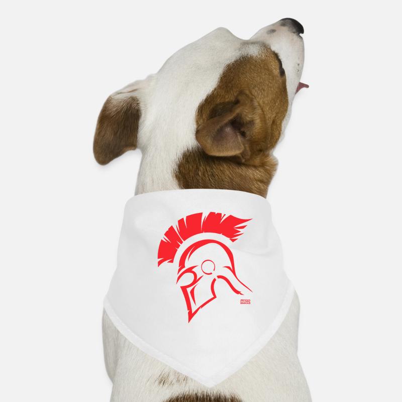 Red Sparta Helmet Silhouette Dog Bandana