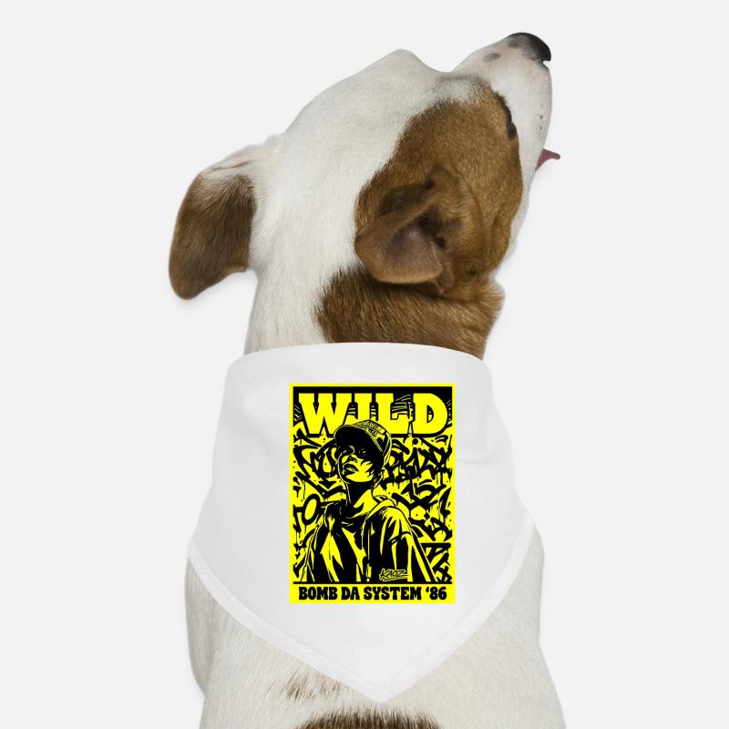 Wild Bomb Da System 86 Graffiti Poster Hunde-Bandana
