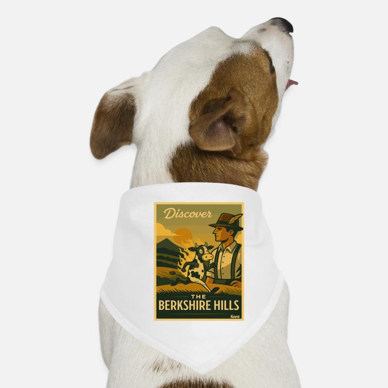 Découvrez l’affiche rétro de Berkshire Hills Bandana pour chien