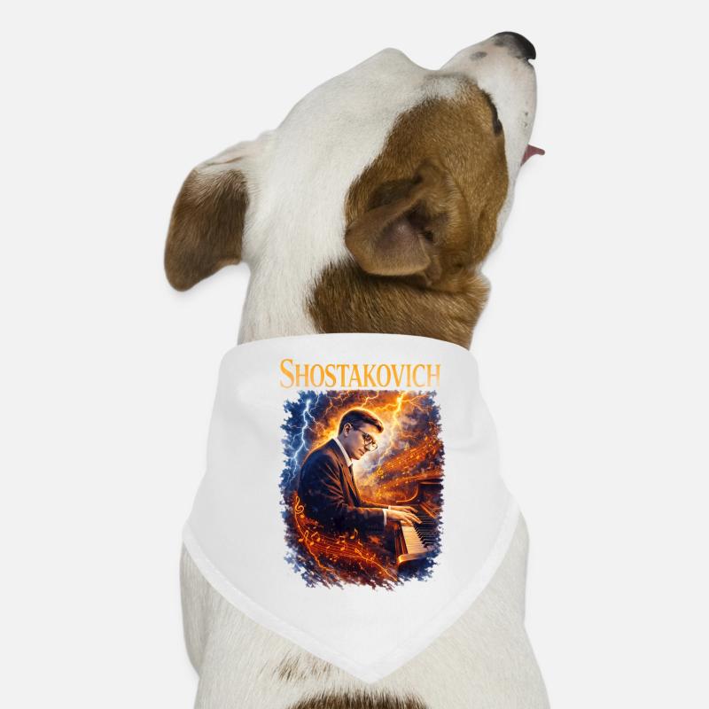 Chostakovitch Le son du feu au piano Bandana pour chien
