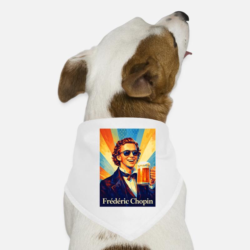Portrait rétro de bière dans des rayons de soleil chauds Bandana pour chien