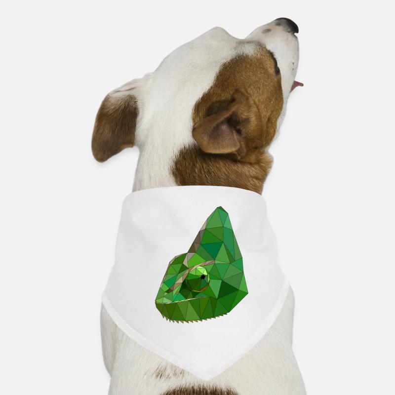 Low Poly Chameleon Geometric Art Hunde-Bandana