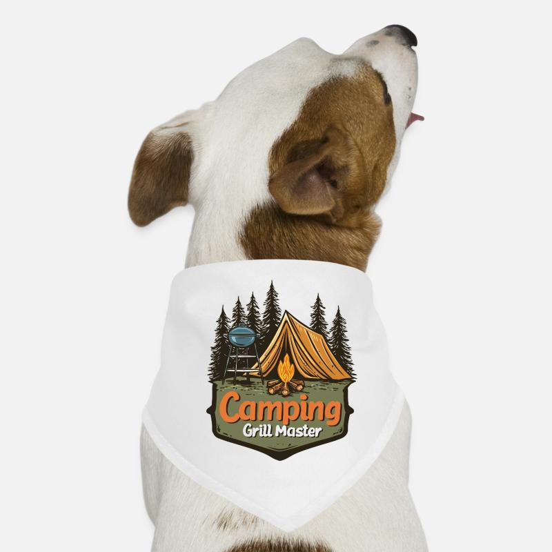 Camping Grilling Saying Camping Grill Master Camper Dog Bandana