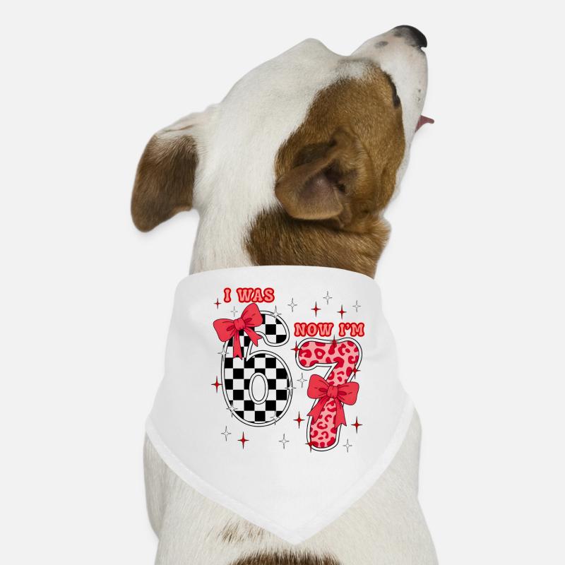 7. Geburtstagsmädchen-Shirt Ich war 6 Jetzt bin ich sieben 7 Hunde-Bandana