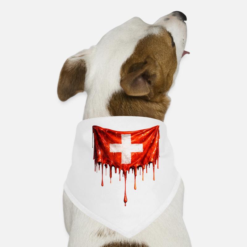 Drapeau suisse dégoulinant Bandana pour chien