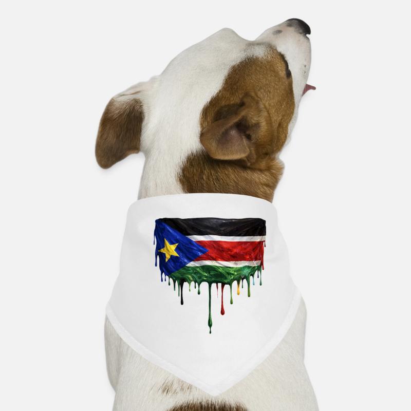 Art de la chute du drapeau du Soudan du Sud Bandana pour chien