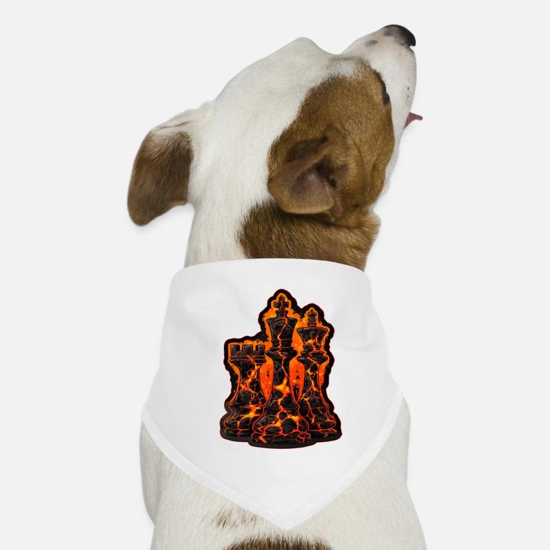 Chess Lava Pieces T-Shirt for Men Gift Dog Bandana