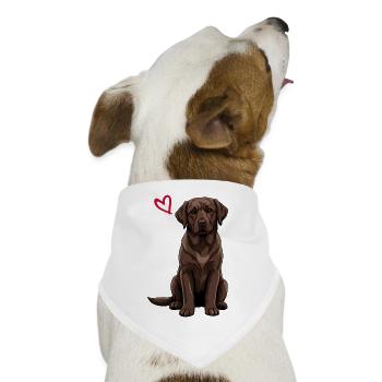 Brauner Labrador Retriever, Brauner Labrador - Hunde-Bandana - Weiß - Vorne