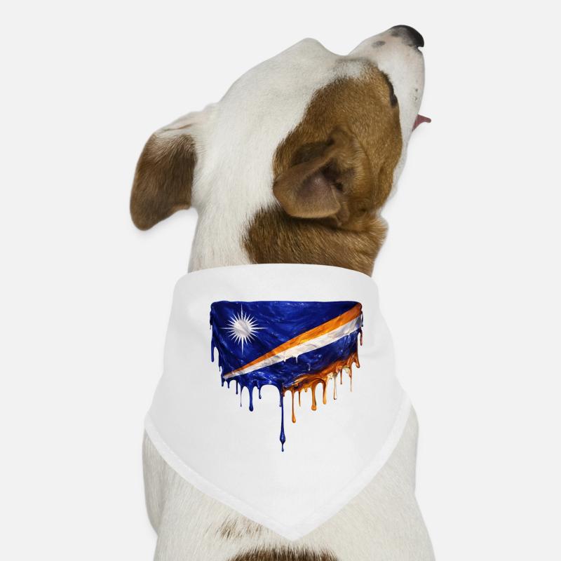 Drapeau dégoulinant des îles Marshall Bandana pour chien