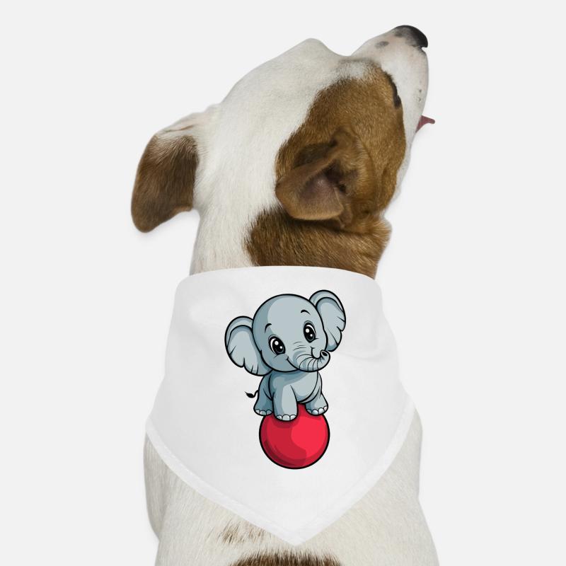 Elephant balancing on red ball Dog Bandana