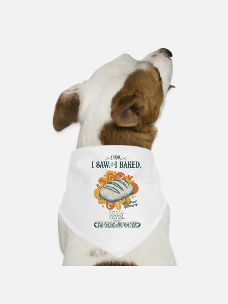 Sauerteigbrot Backbäcker Sauerteigstarter - Hunde-Bandana - Weiß - Vorne