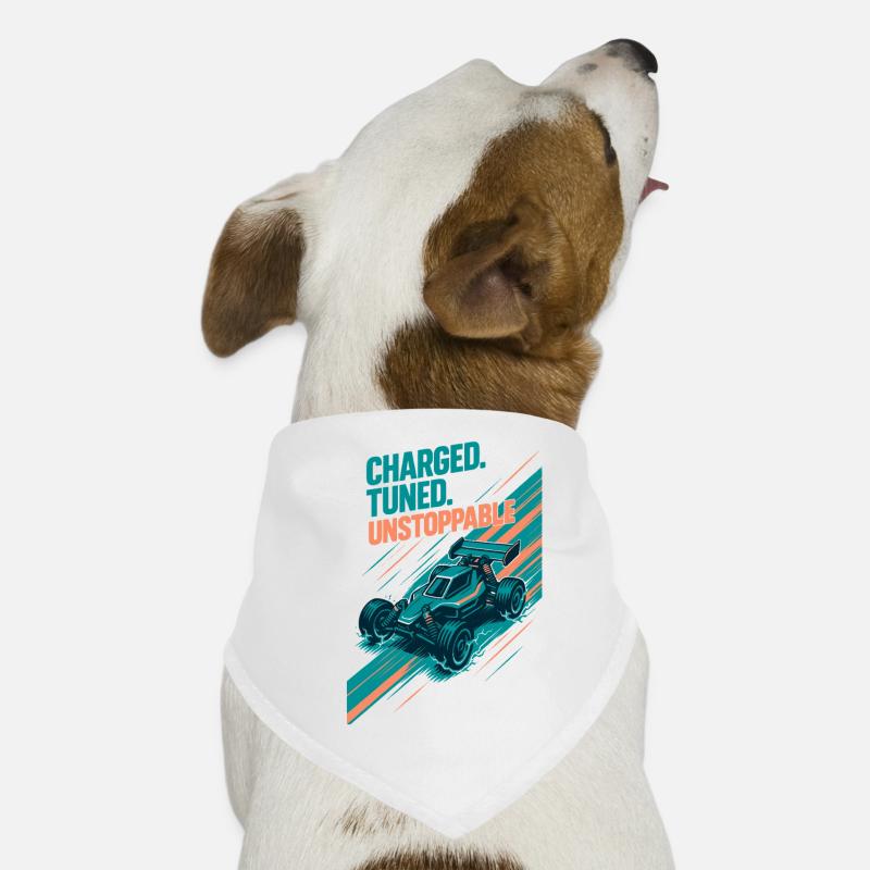 Loaded, tuned, unstoppable | RC Buggy Dog Bandana