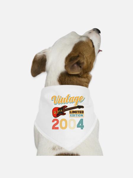 Vintage Guitar Limited Edition 2004 Art - Hunde-Bandana - Weiß - Vorne