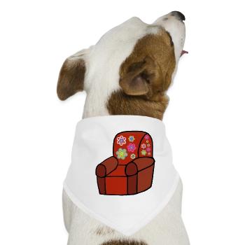 Sessel Feierabend Pause  - Hunde-Bandana - Weiß - Vorne