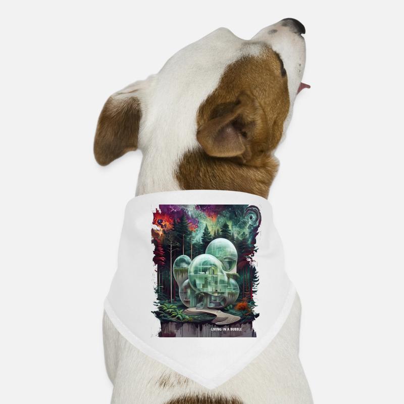 LEBEN IN EINER BLASE – Surreale kosmische Architektur Hunde-Bandana