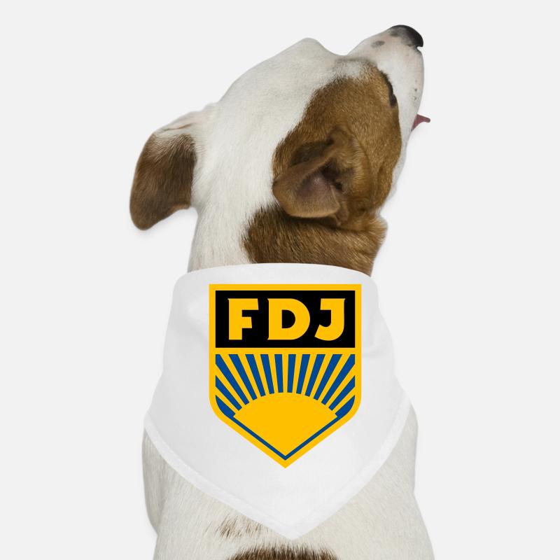 FDJ - Freie Deutsche Jugend Logo (dreifarbig) Hunde-Bandana