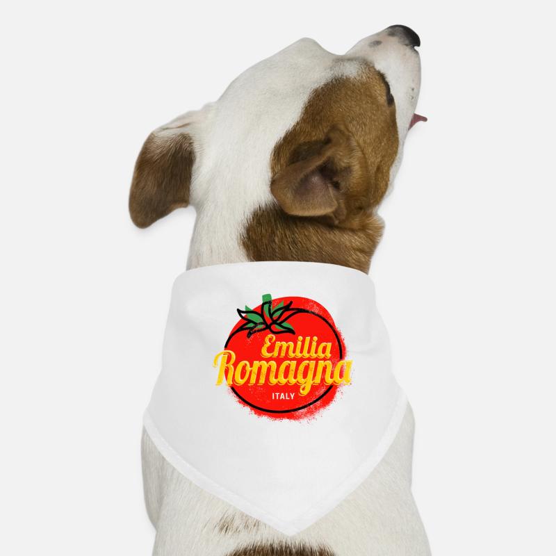 Emilia-Romagna mit Tomate Italien Vintage Souvenir Hunde-Bandana
