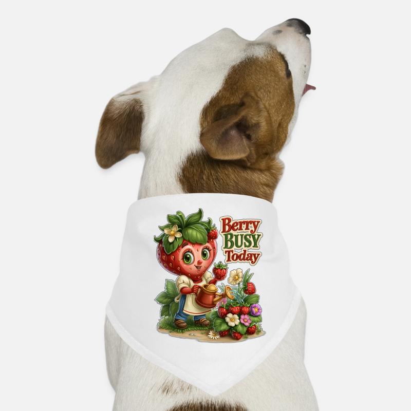 Beerenbeschäftigter Erdbeergärtner Hunde-Bandana
