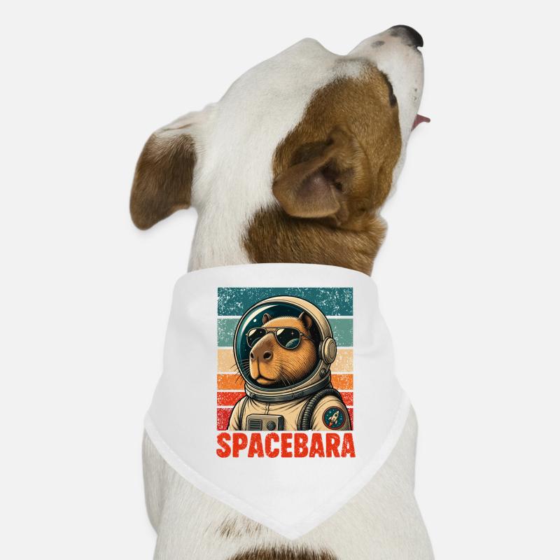 Spacebara Capybara Astronaut Space Retro Dog Bandana