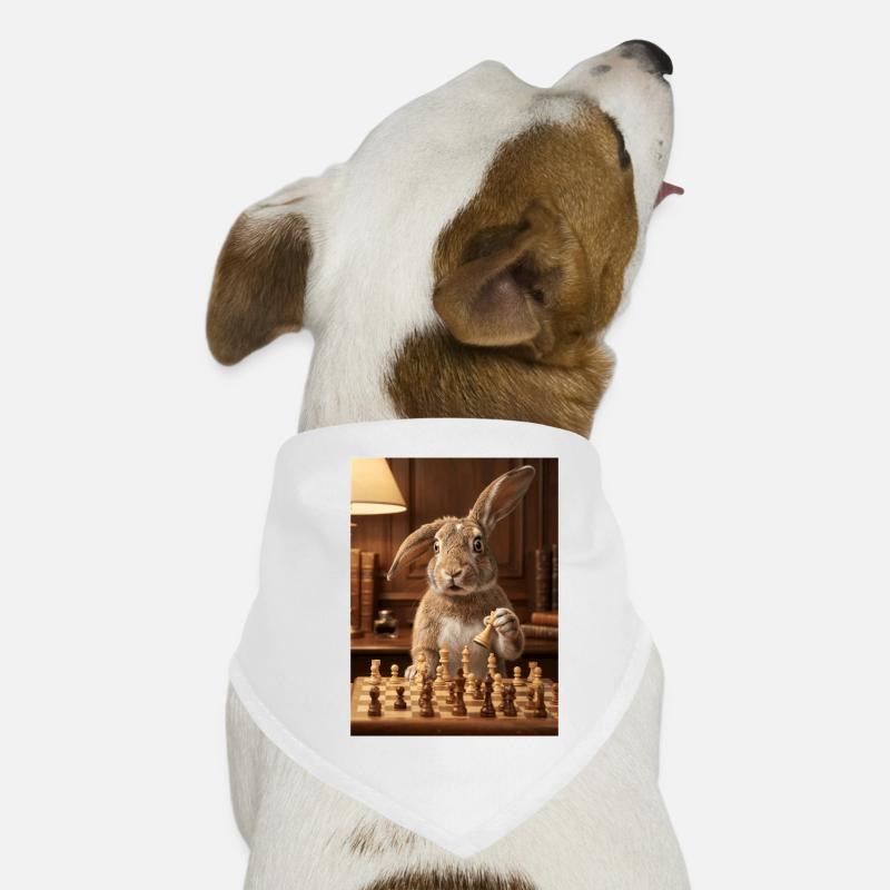Rabbit playing chess Dog Bandana
