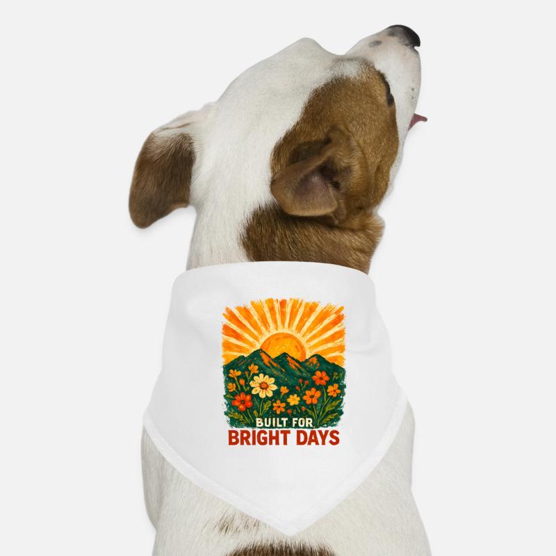 Sonnenaufgangs Blumenlandschaft Hunde-Bandana