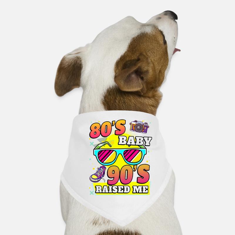 80s 90s Retro Vibe Dog Bandana