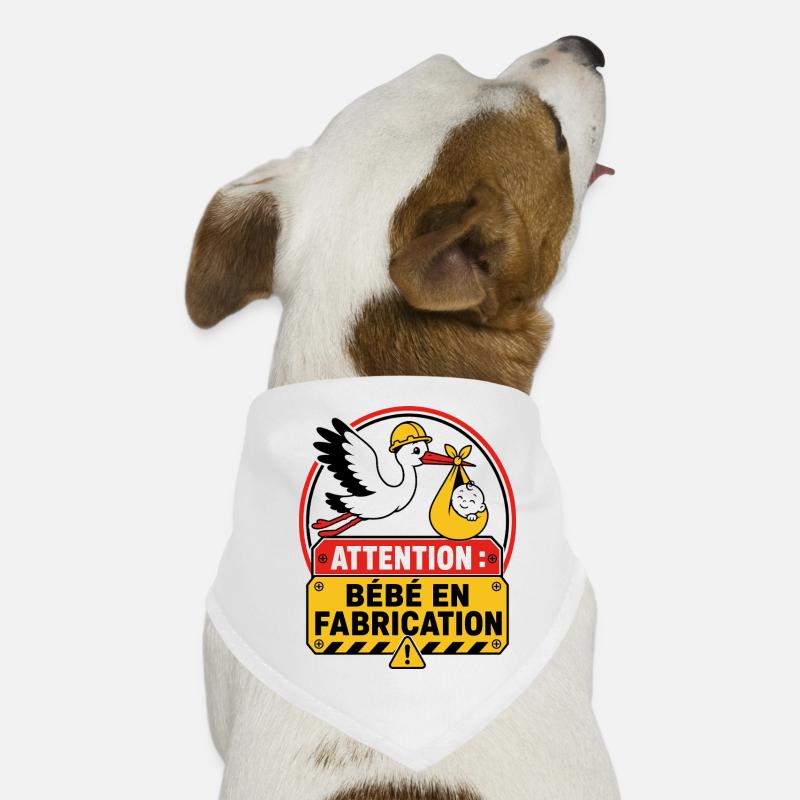 Attention Bébé en Fabrication Bandana pour chien