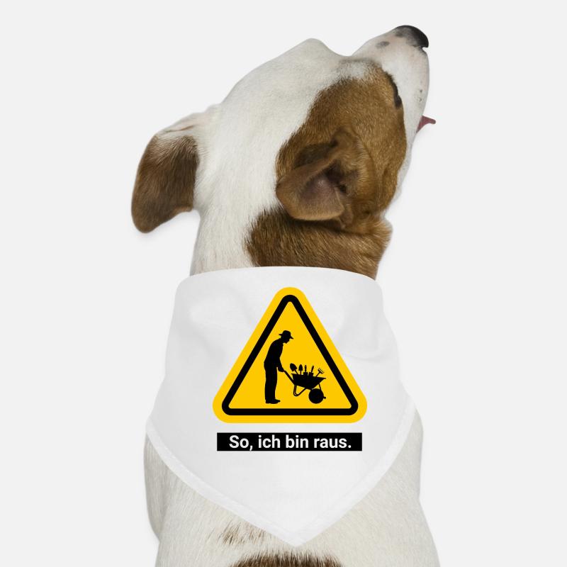 So, ich bin raus. Garten Ruhestand Hunde-Bandana