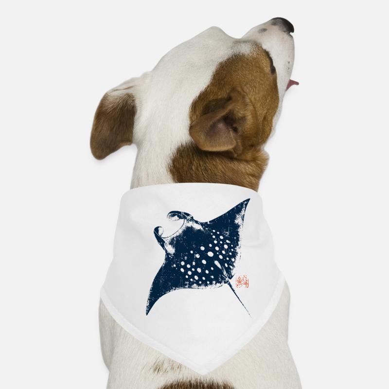 Rochen mit Kanji Stempel Hunde-Bandana